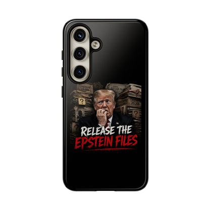 iPhone 16 Case — "Release the Epstein Files" Political Graphic