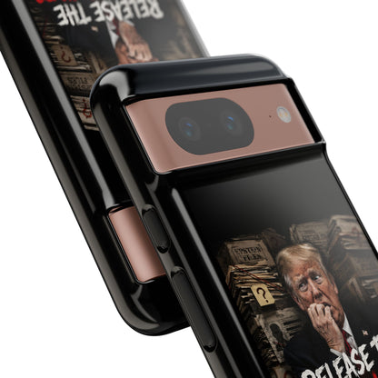 iPhone 16 Case — "Release the Epstein Files" Political Graphic