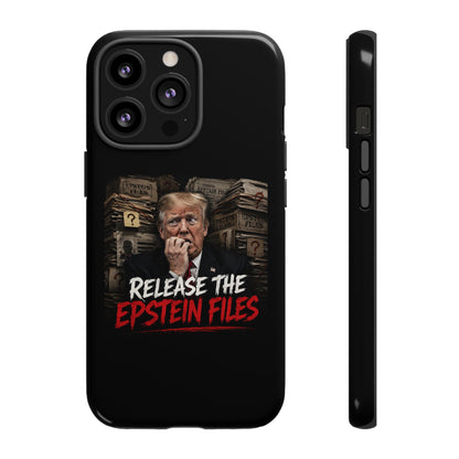 iPhone 16 Case — "Release the Epstein Files" Political Graphic