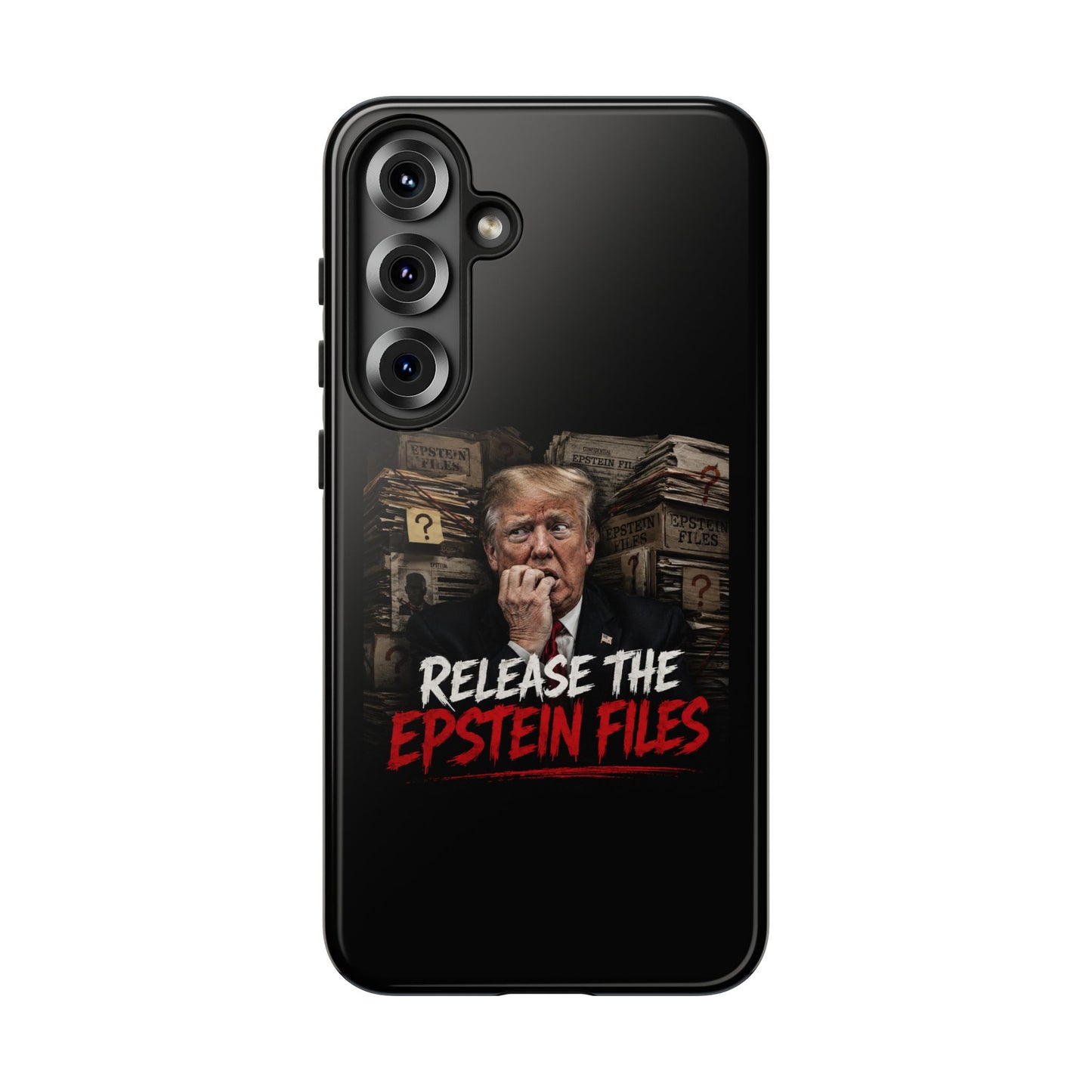 iPhone 16 Case — "Release the Epstein Files" Political Graphic