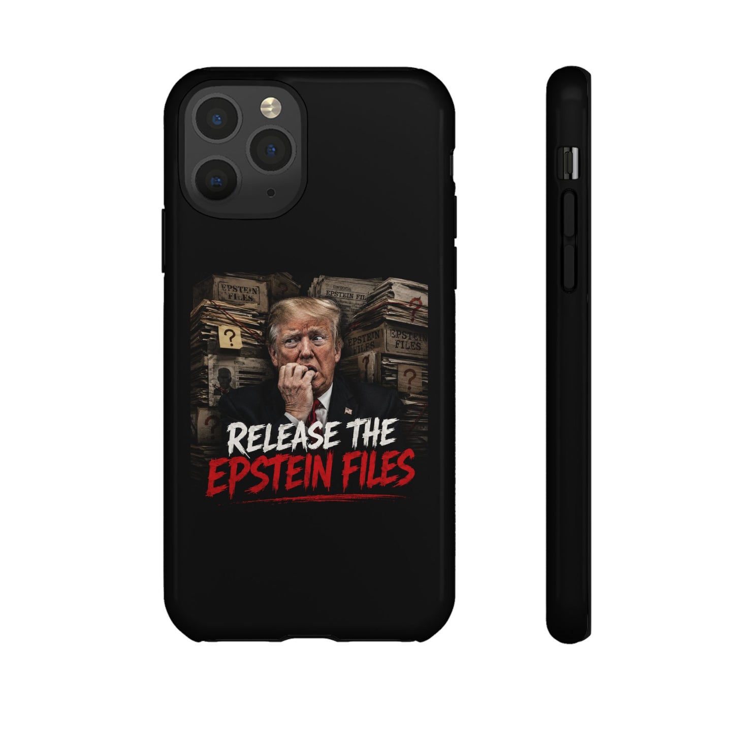 iPhone 16 Case — "Release the Epstein Files" Political Graphic