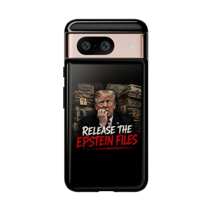 iPhone 16 Case — "Release the Epstein Files" Political Graphic