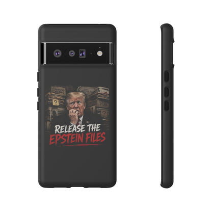 iPhone 16 Case — "Release the Epstein Files" Political Graphic