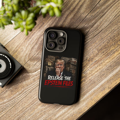iPhone 16 Case — "Release the Epstein Files" Political Graphic