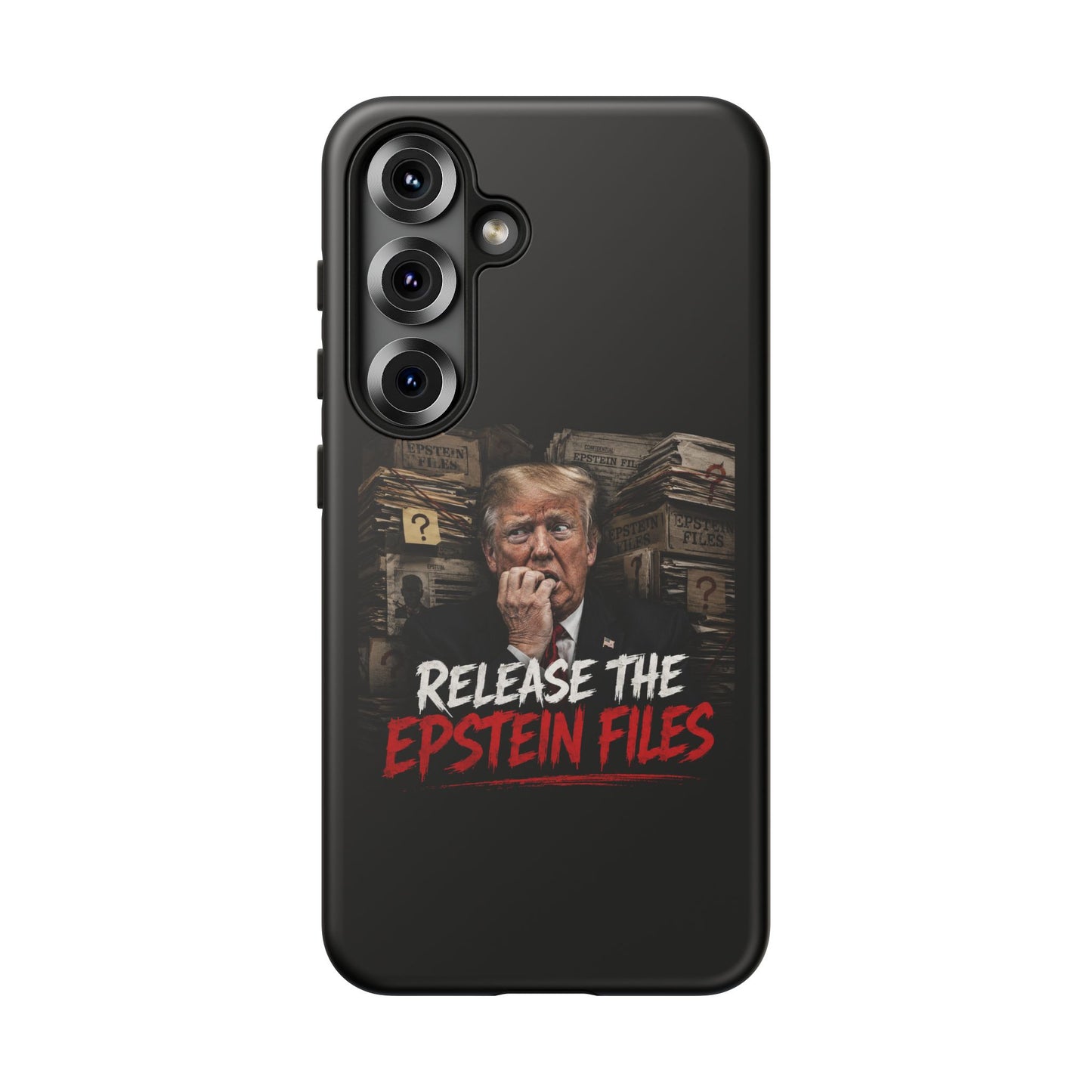 iPhone 16 Case — "Release the Epstein Files" Political Graphic