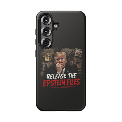 iPhone 16 Case — "Release the Epstein Files" Political Graphic