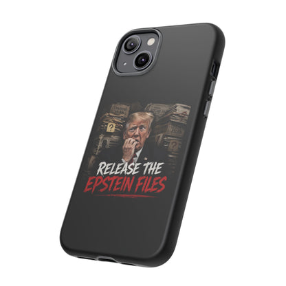 iPhone 16 Case — "Release the Epstein Files" Political Graphic