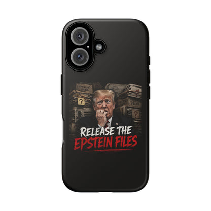 iPhone 16 Case — "Release the Epstein Files" Political Graphic