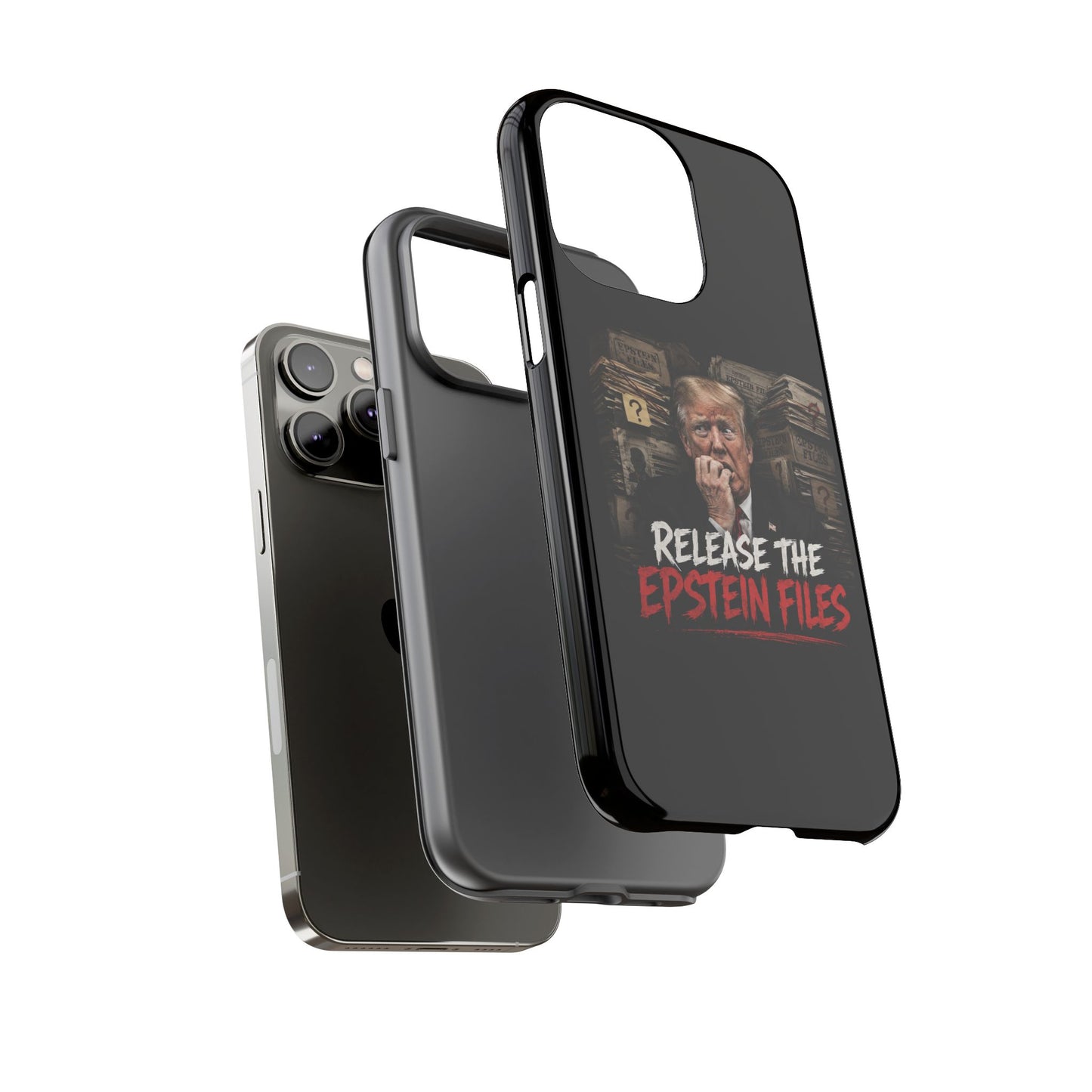 iPhone 16 Case — "Release the Epstein Files" Political Graphic