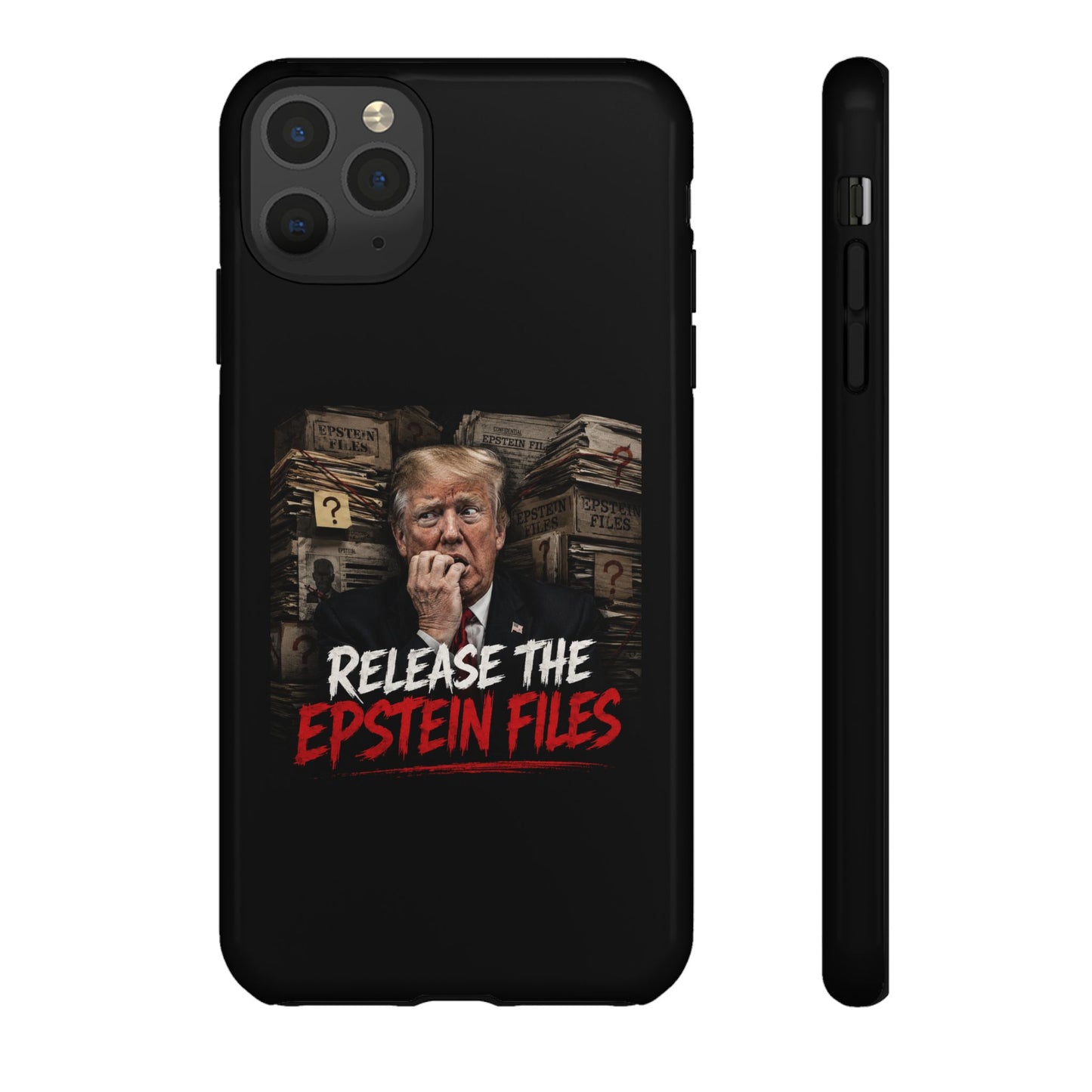 iPhone 16 Case — "Release the Epstein Files" Political Graphic