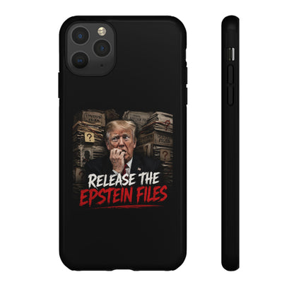 iPhone 16 Case — "Release the Epstein Files" Political Graphic