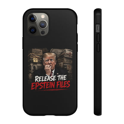 iPhone 16 Case — "Release the Epstein Files" Political Graphic