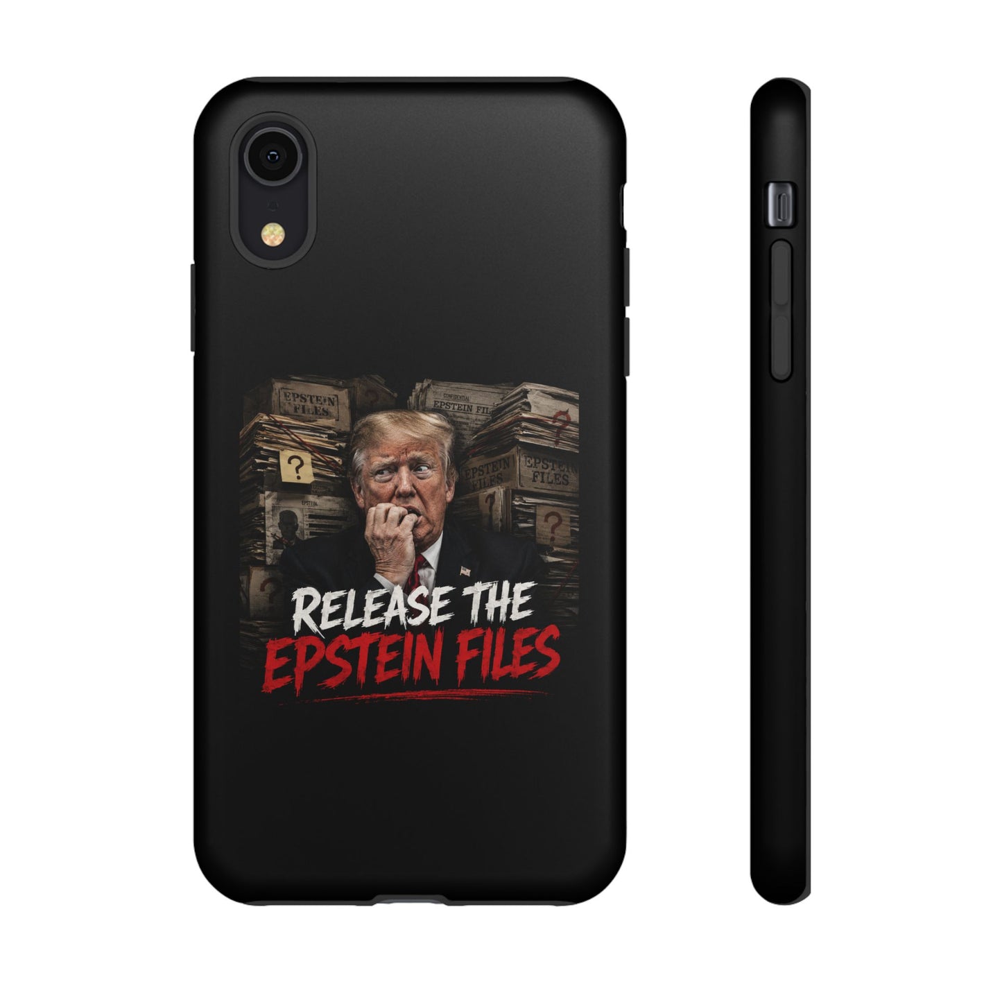 iPhone 16 Case — "Release the Epstein Files" Political Graphic