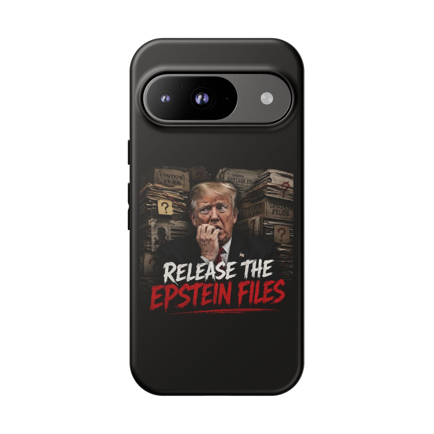 iPhone 16 Case — "Release the Epstein Files" Political Graphic