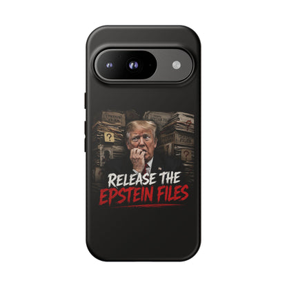 iPhone 16 Case — "Release the Epstein Files" Political Graphic