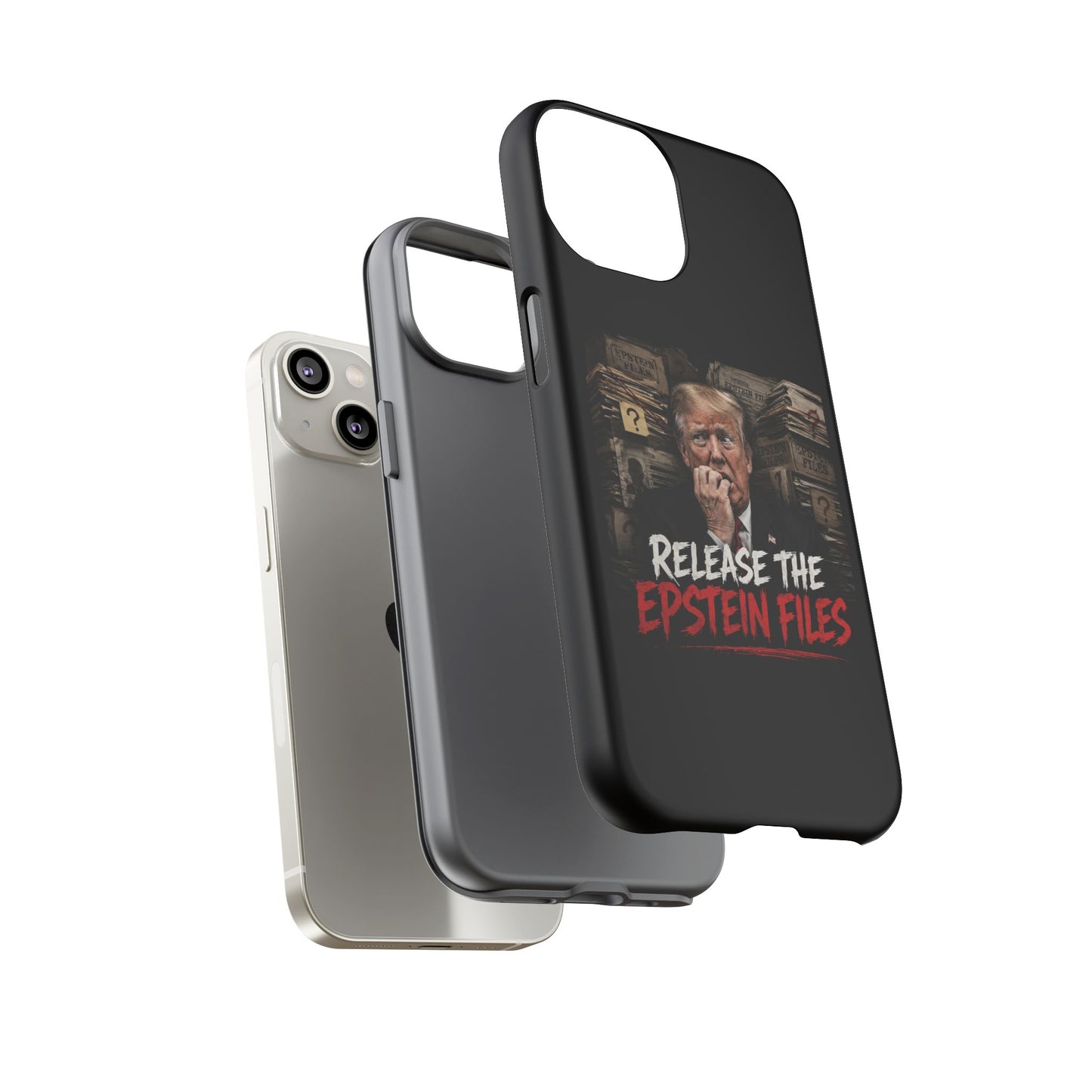 iPhone 16 Case — "Release the Epstein Files" Political Graphic