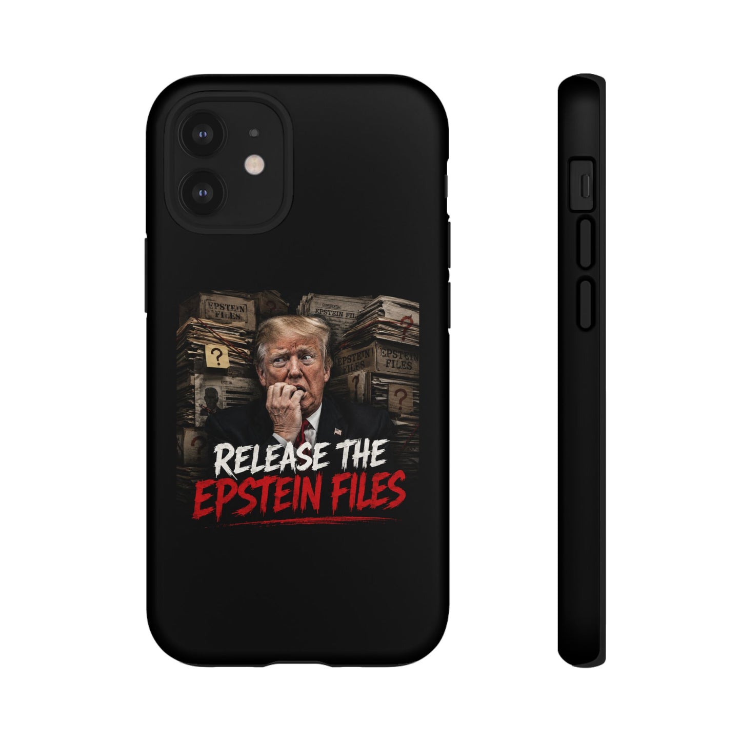 iPhone 16 Case — "Release the Epstein Files" Political Graphic