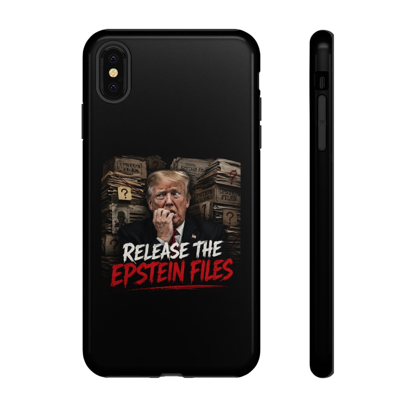iPhone 16 Case — "Release the Epstein Files" Political Graphic