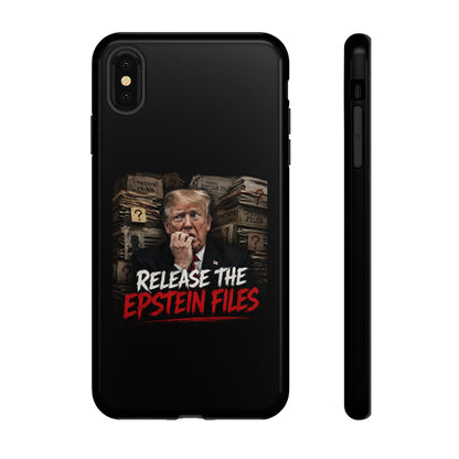 iPhone 16 Case — "Release the Epstein Files" Political Graphic