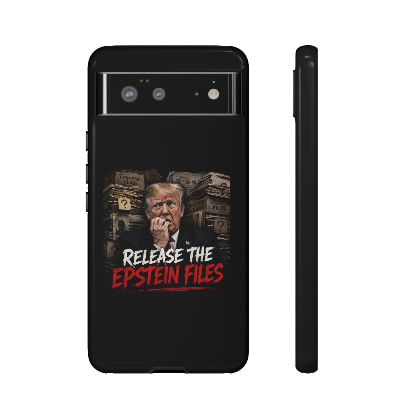 iPhone 16 Case — "Release the Epstein Files" Political Graphic