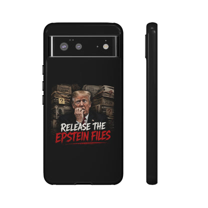 iPhone 16 Case — "Release the Epstein Files" Political Graphic