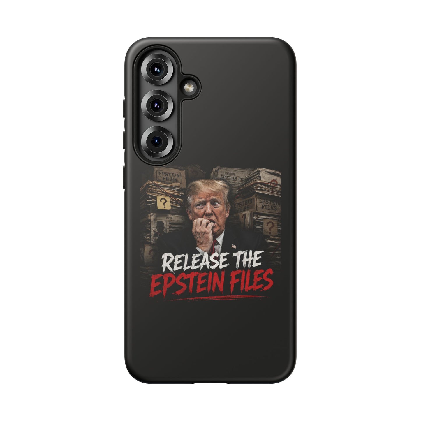 iPhone 16 Case — "Release the Epstein Files" Political Graphic