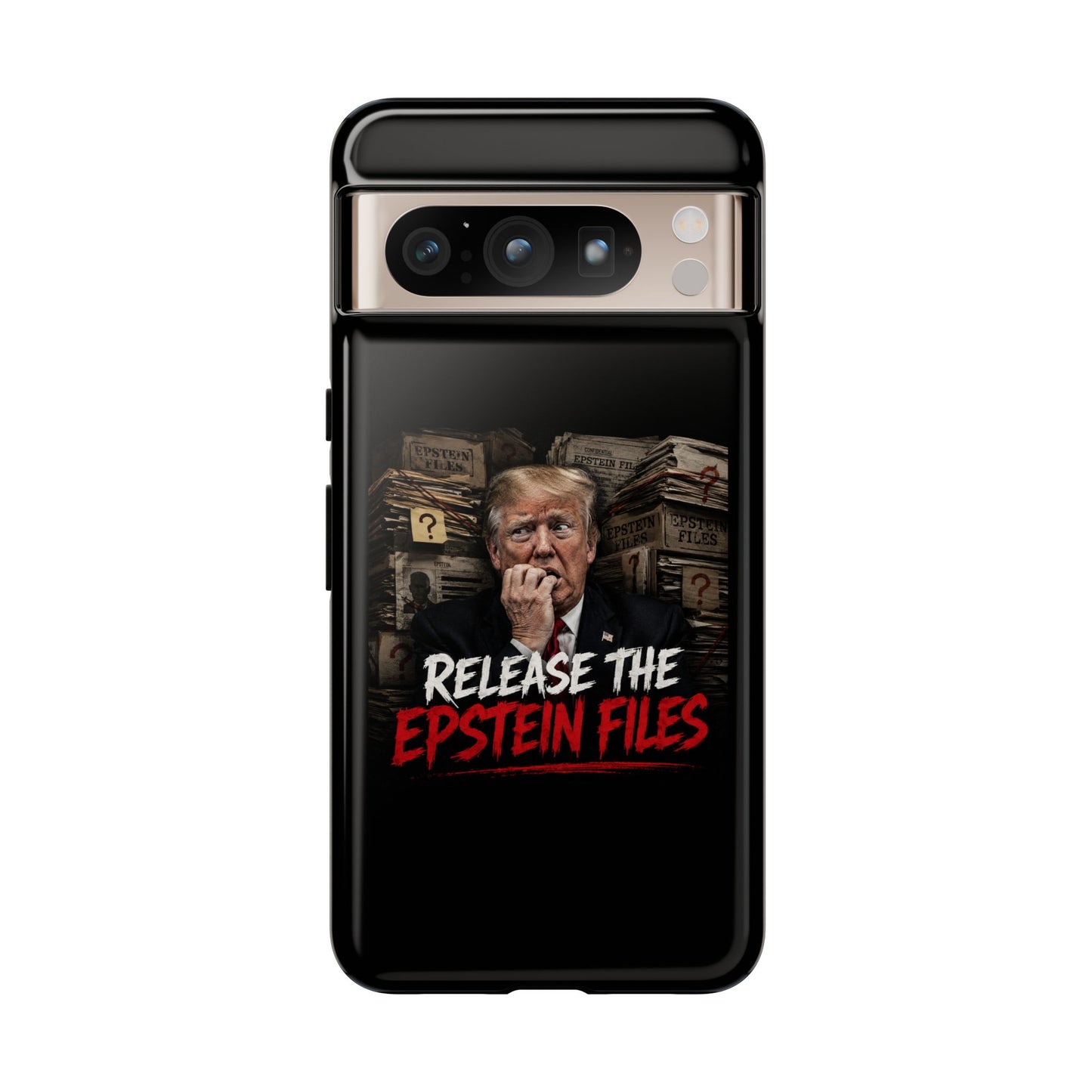 iPhone 16 Case — "Release the Epstein Files" Political Graphic