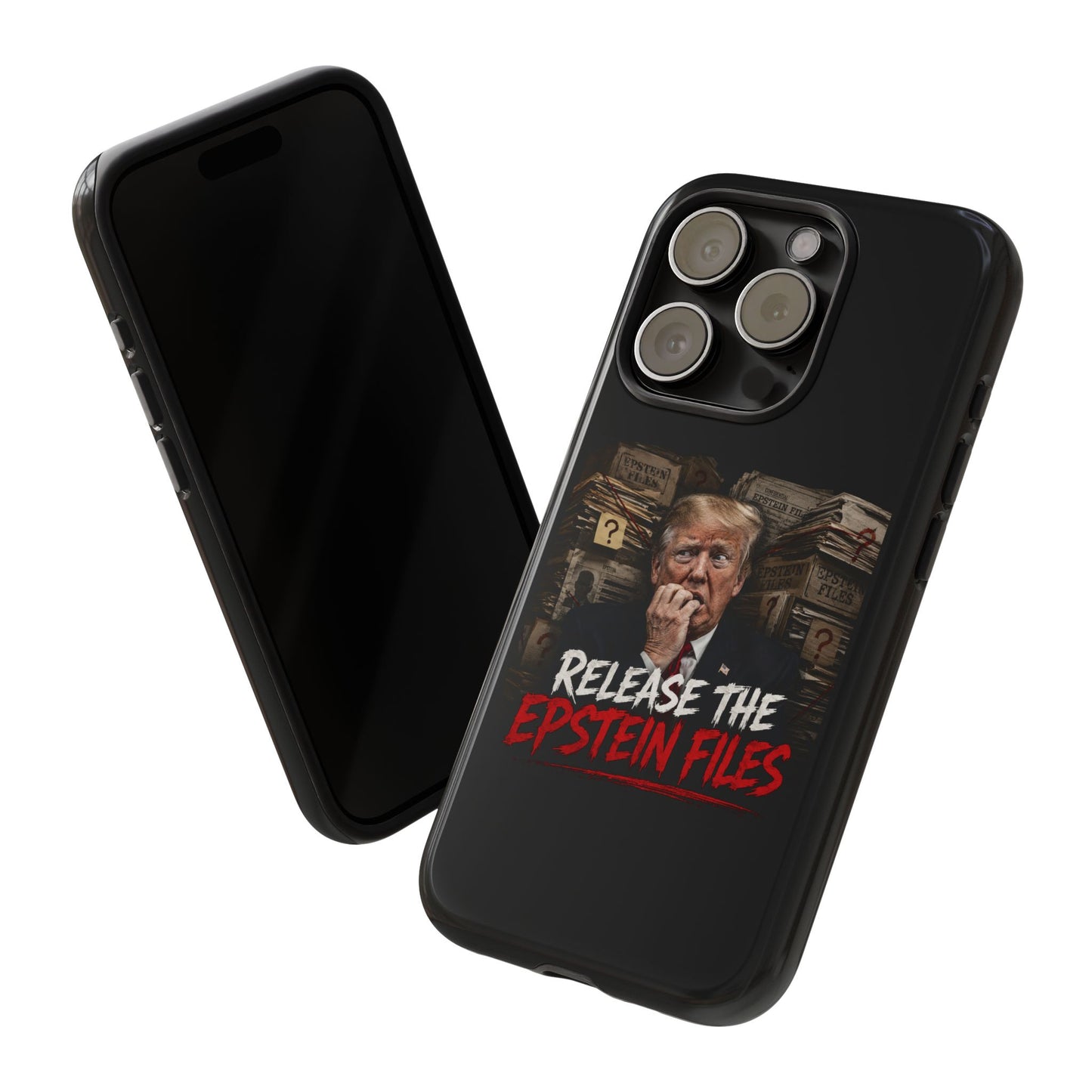 iPhone 16 Case — "Release the Epstein Files" Political Graphic