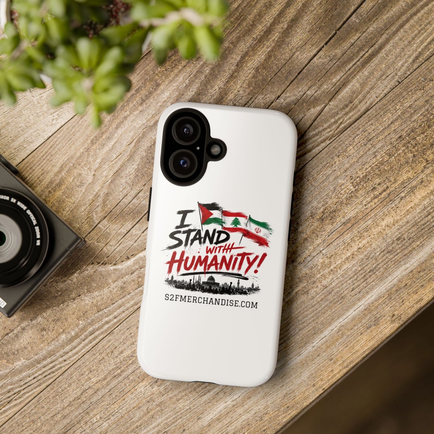 I Stand With Humanity iPhone 16 Case — Solidarity Protective Cover