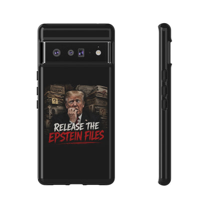 iPhone 16 Case — "Release the Epstein Files" Political Graphic
