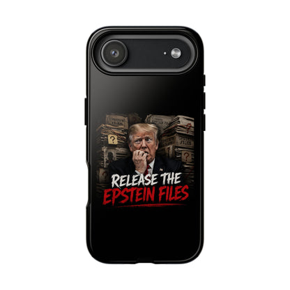 iPhone 16 Case — "Release the Epstein Files" Political Graphic