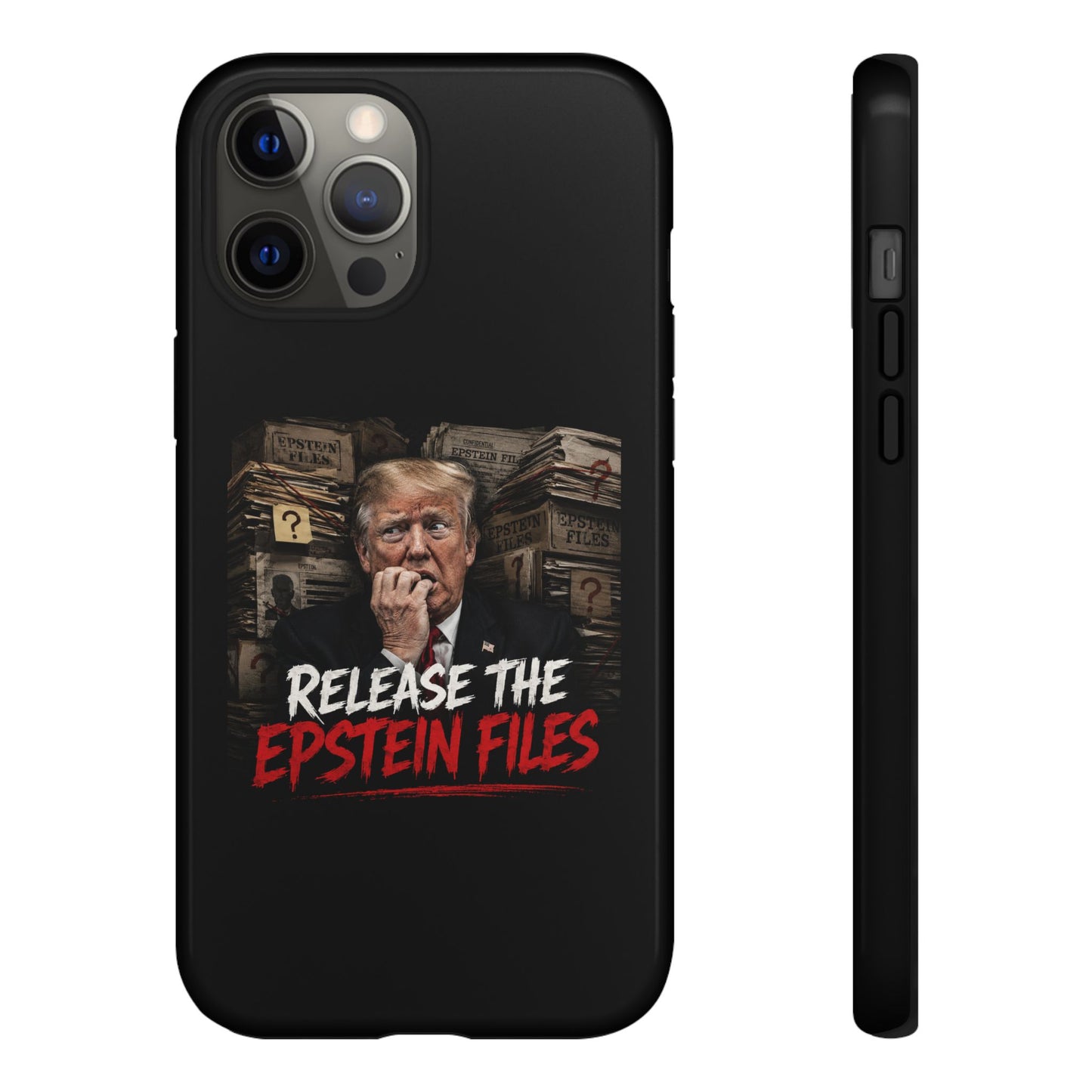 iPhone 16 Case — "Release the Epstein Files" Political Graphic