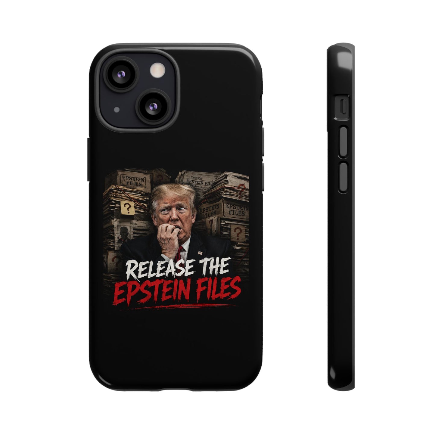 iPhone 16 Case — "Release the Epstein Files" Political Graphic