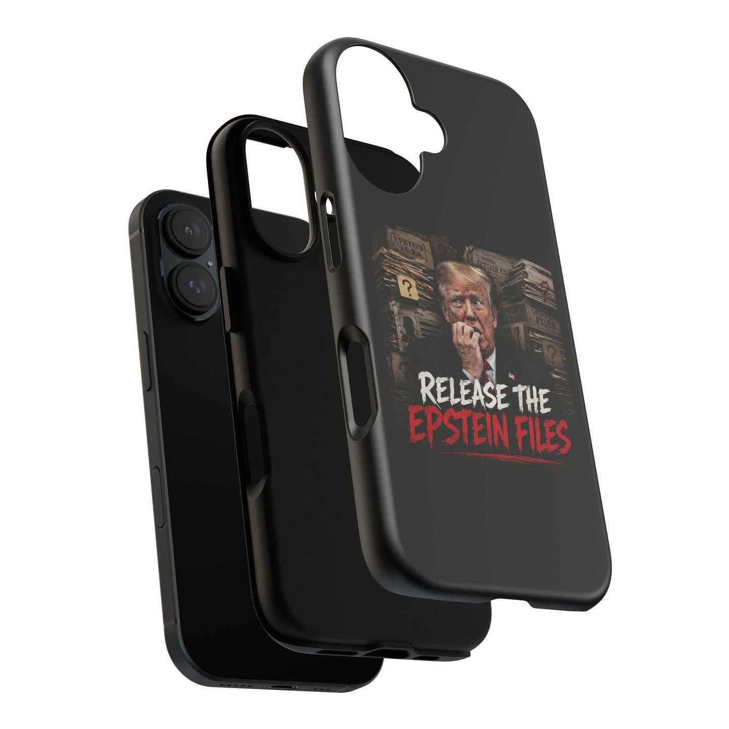 iPhone 16 Case — "Release the Epstein Files" Political Graphic