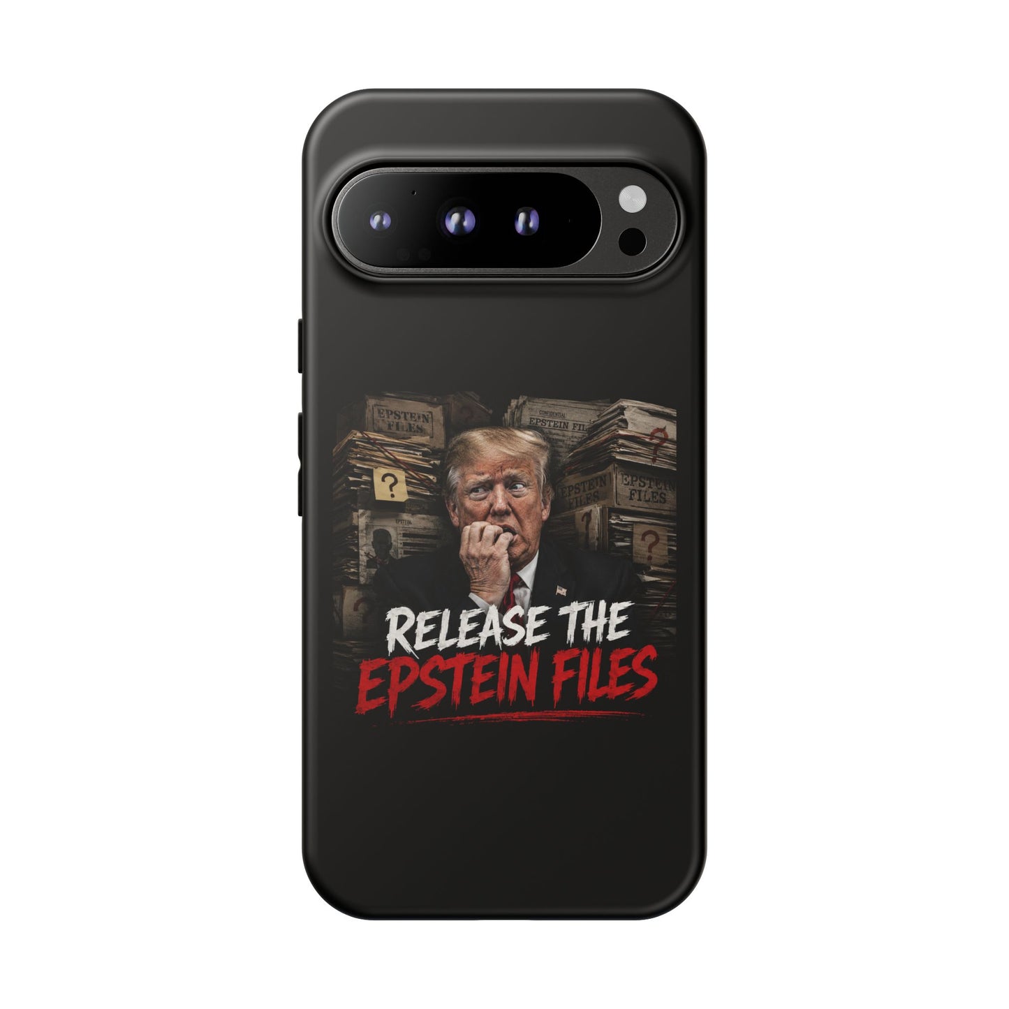 iPhone 16 Case — "Release the Epstein Files" Political Graphic