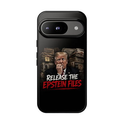 iPhone 16 Case — "Release the Epstein Files" Political Graphic