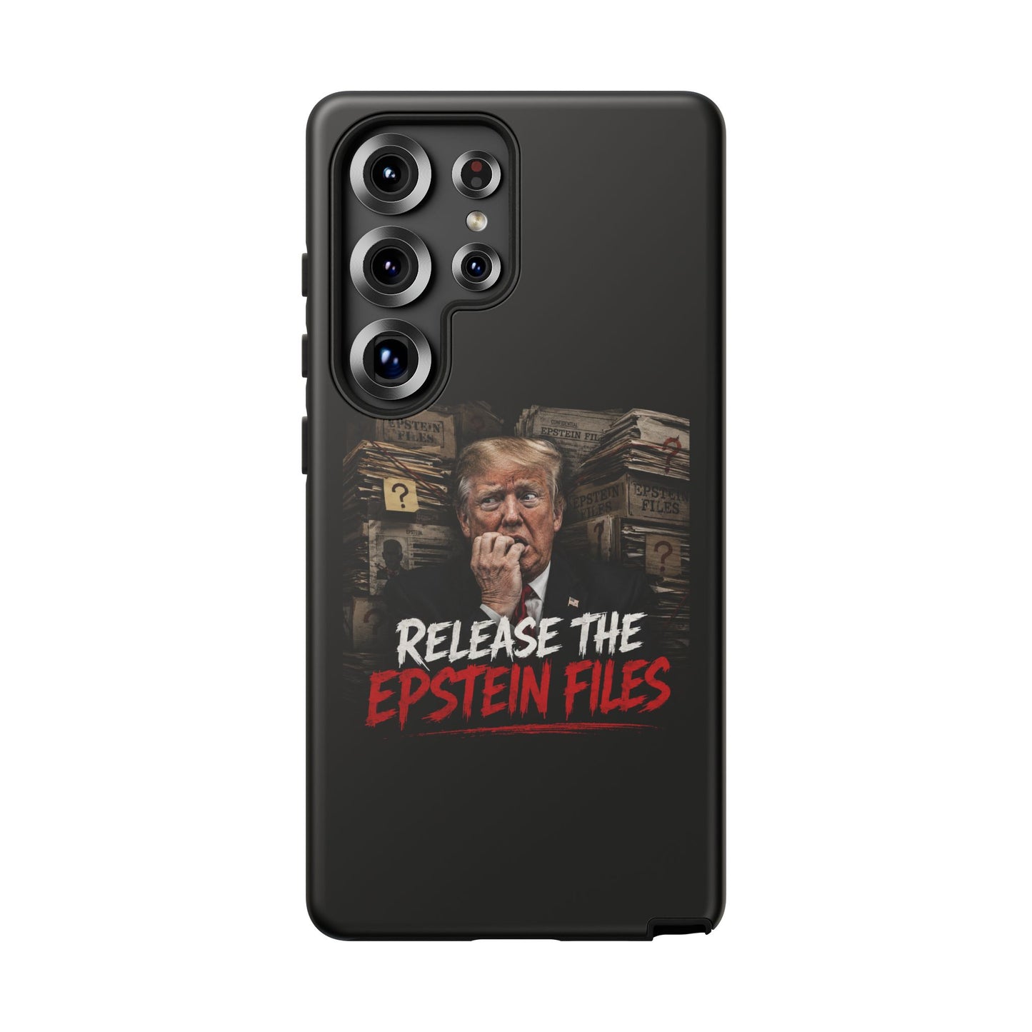iPhone 16 Case — "Release the Epstein Files" Political Graphic