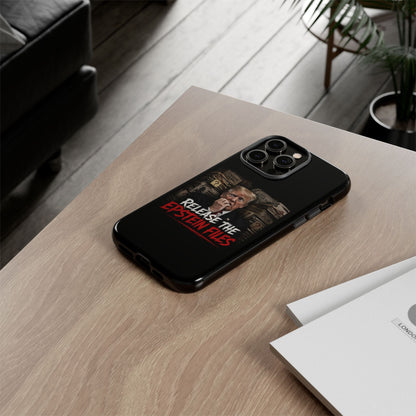 iPhone 16 Case — "Release the Epstein Files" Political Graphic