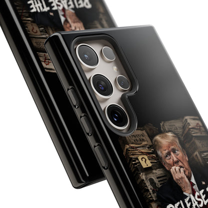 iPhone 16 Case — "Release the Epstein Files" Political Graphic