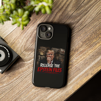 iPhone 16 Case — "Release the Epstein Files" Political Graphic