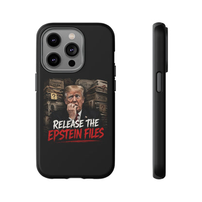 iPhone 16 Case — "Release the Epstein Files" Political Graphic