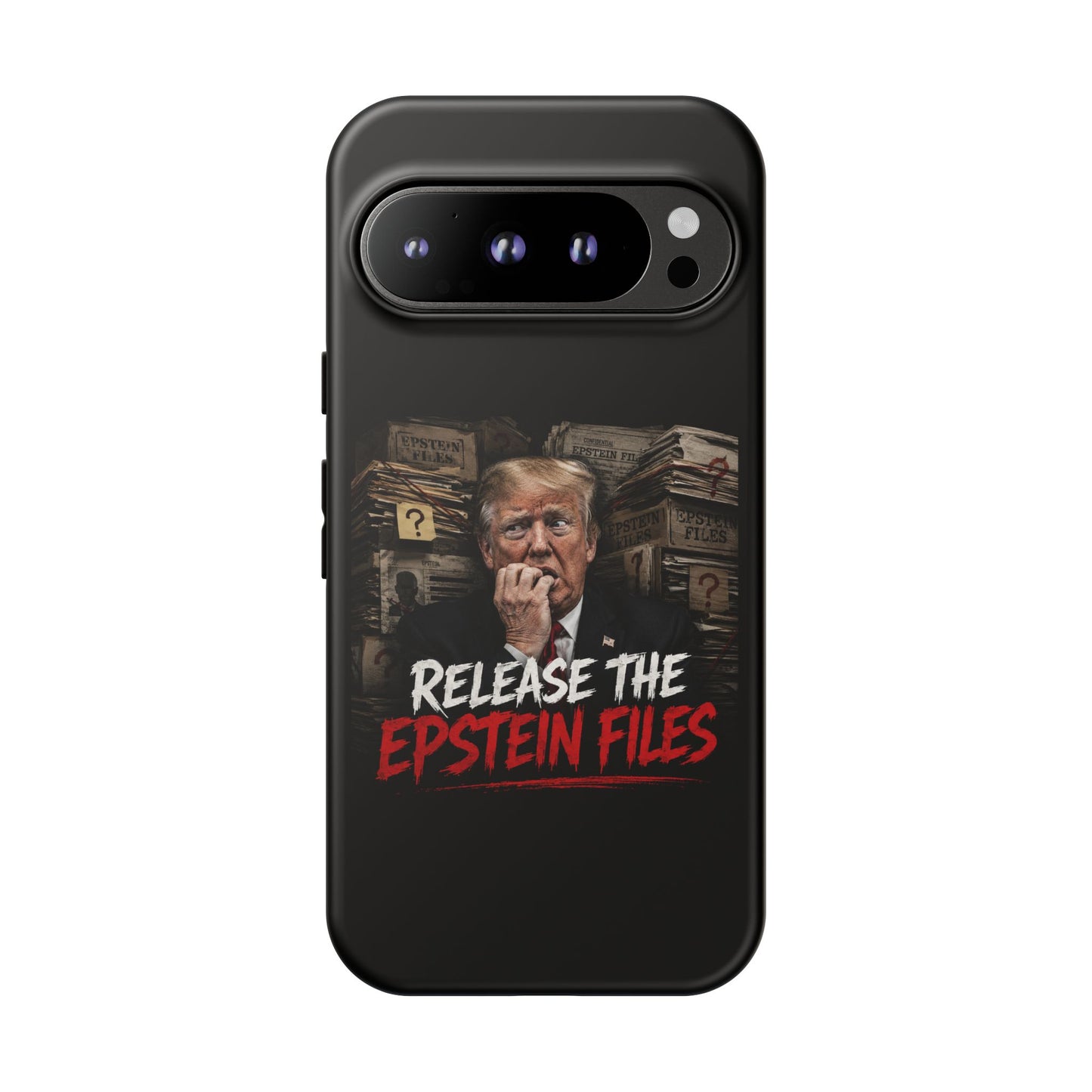 iPhone 16 Case — "Release the Epstein Files" Political Graphic