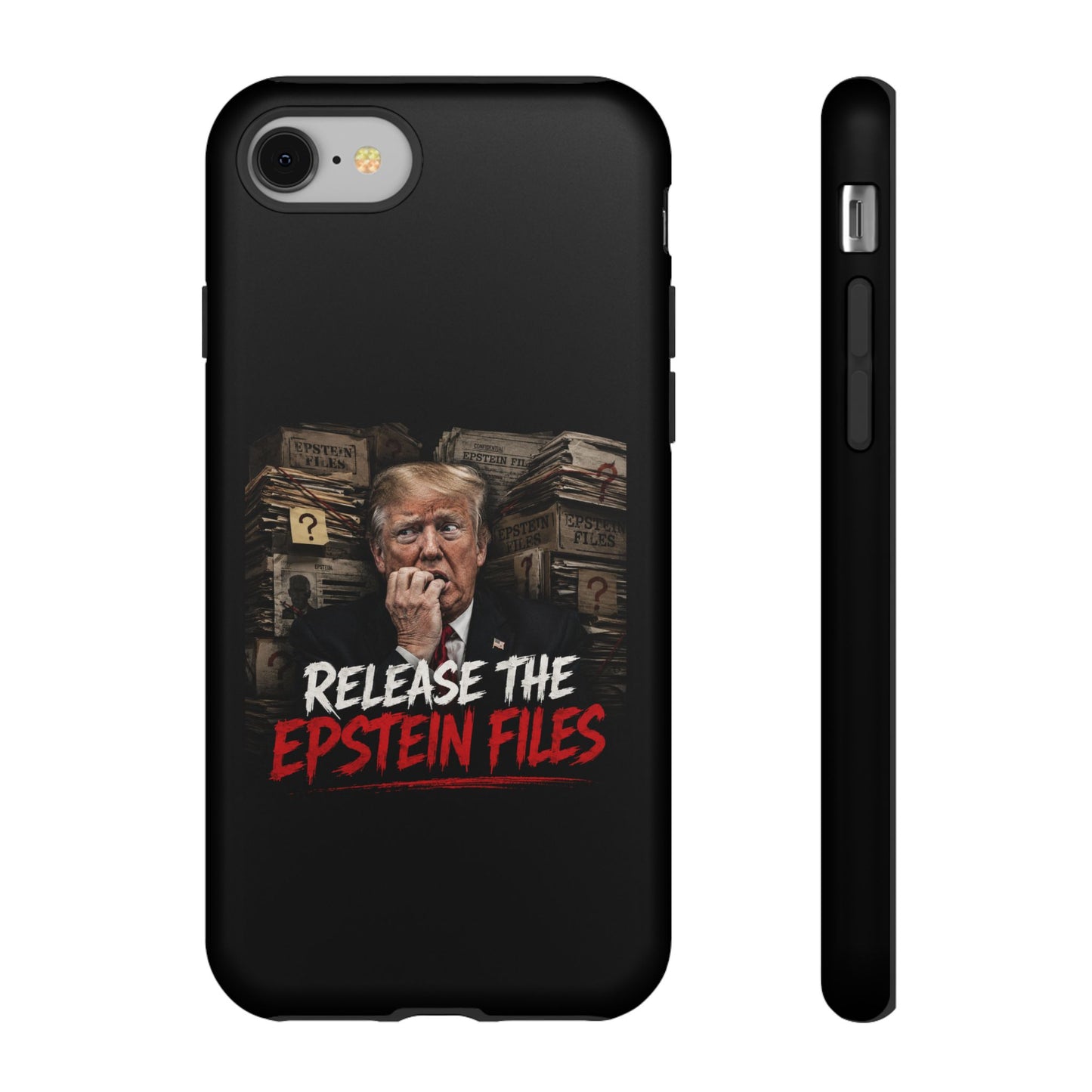 iPhone 16 Case — "Release the Epstein Files" Political Graphic