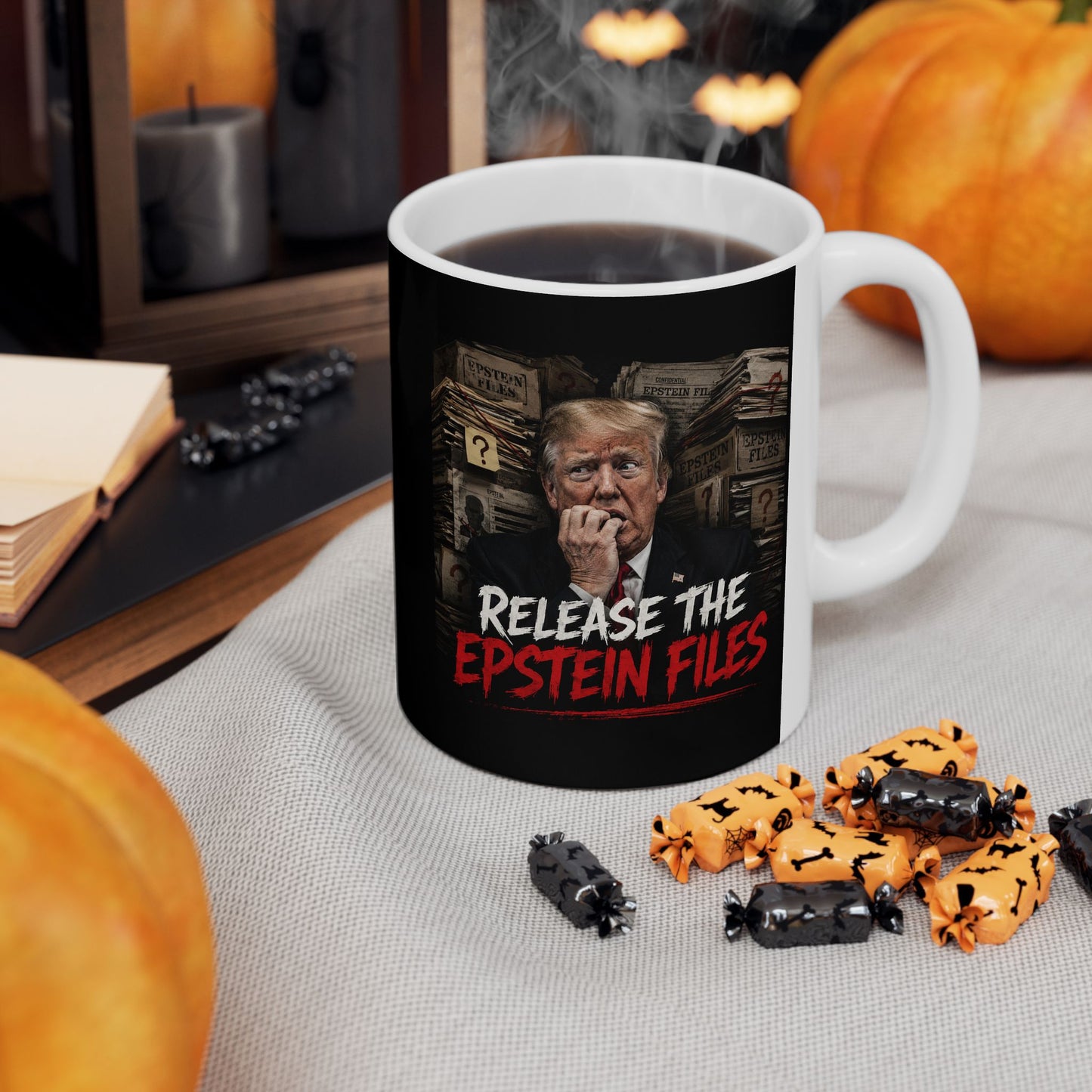 Ceramic Mug — "Release The Epstein Files" Dark Design (11oz)