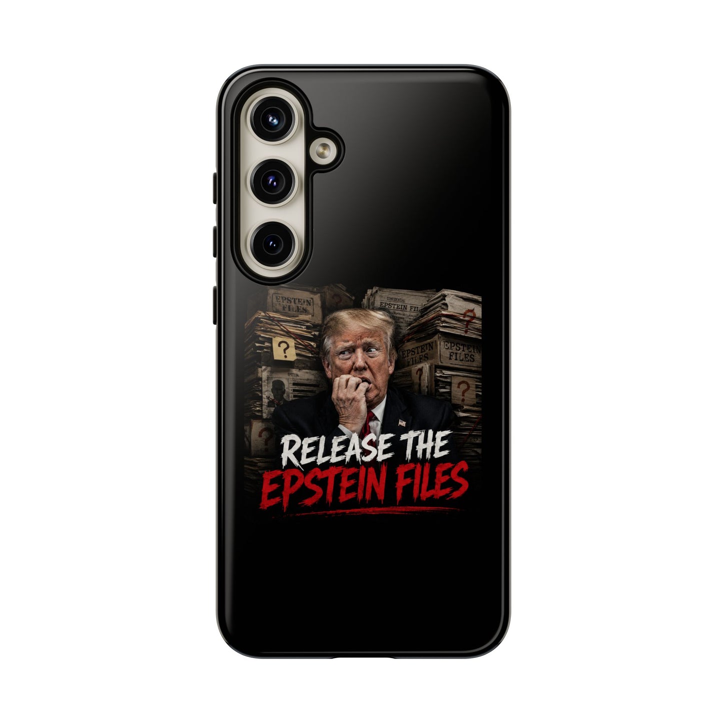 iPhone 16 Case — "Release the Epstein Files" Political Graphic