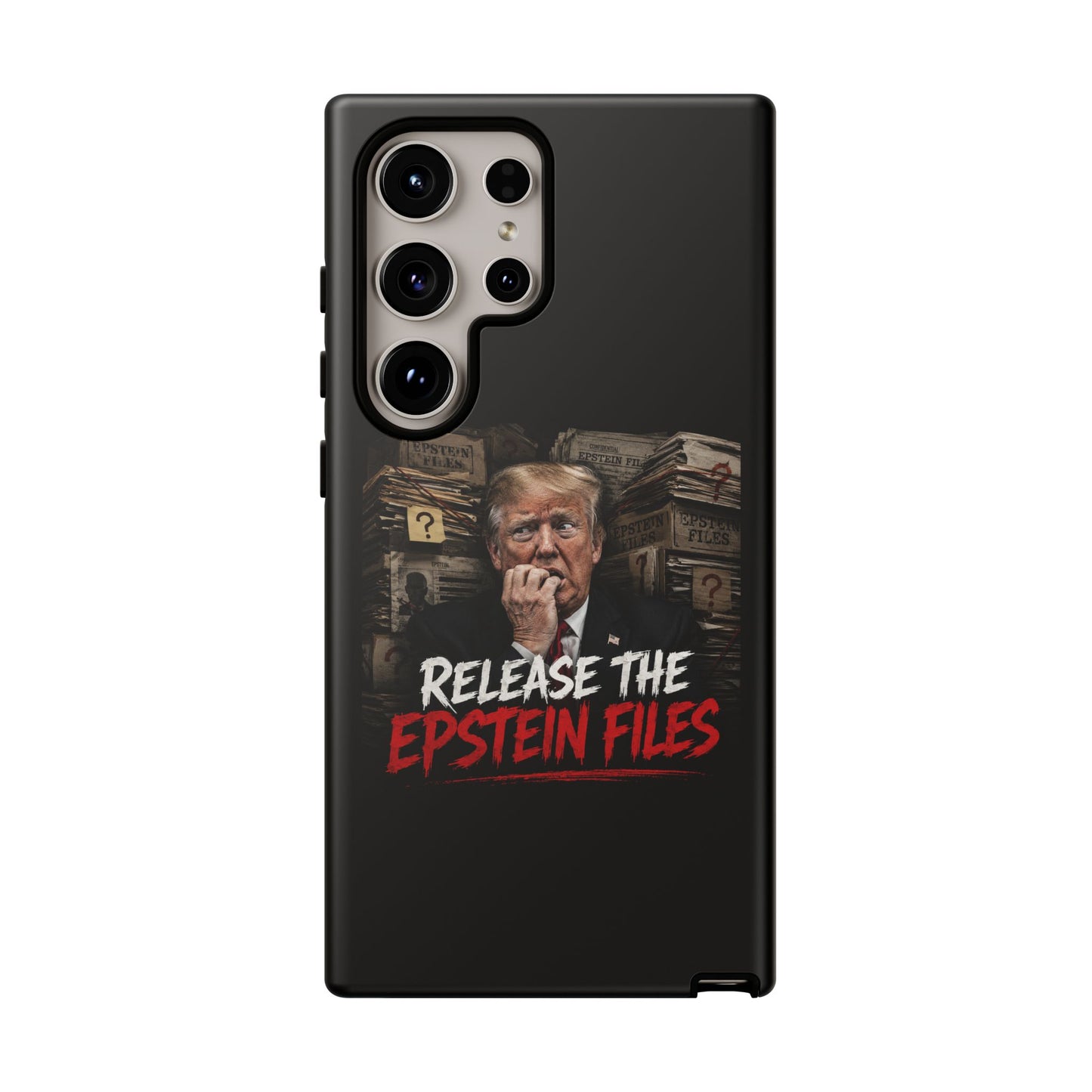 iPhone 16 Case — "Release the Epstein Files" Political Graphic