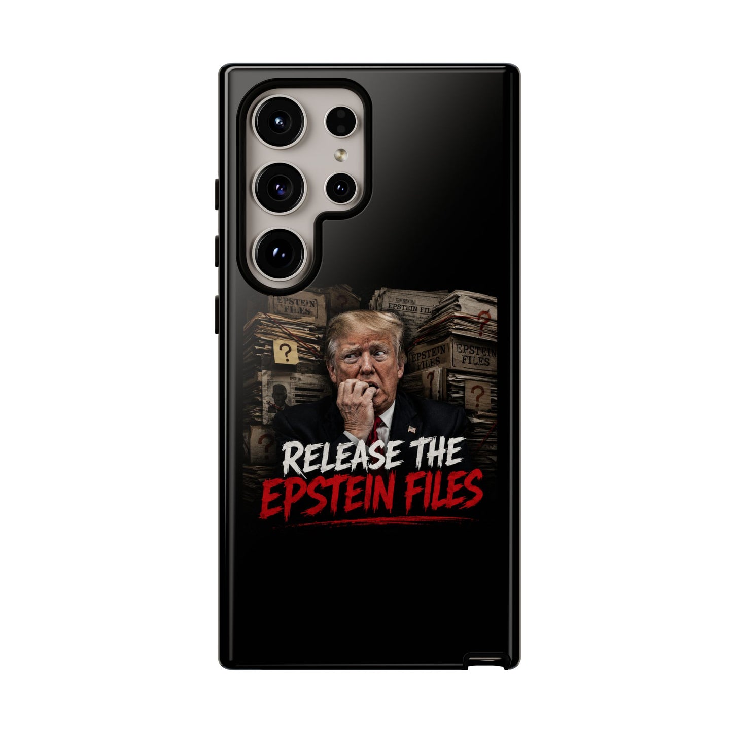iPhone 16 Case — "Release the Epstein Files" Political Graphic