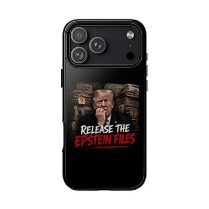 iPhone 16 Case — "Release the Epstein Files" Political Graphic