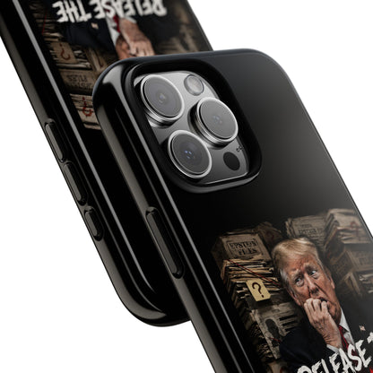 iPhone 16 Case — "Release the Epstein Files" Political Graphic