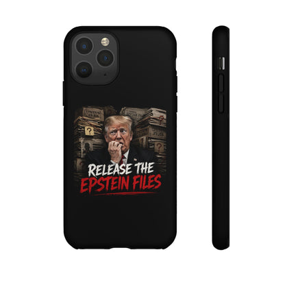 iPhone 16 Case — "Release the Epstein Files" Political Graphic